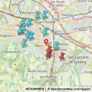 Mappa Via Mezzofanti Giuseppe, 40137 Bologna BO, Italia (1.91733)