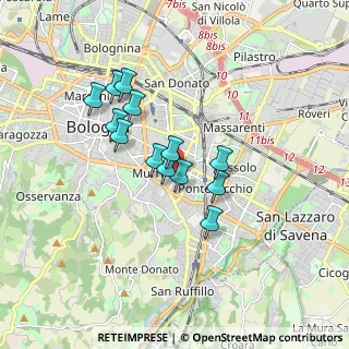 Mappa Via Mezzofanti Giuseppe, 40137 Bologna BO, Italia (1.38615)