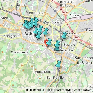 Mappa Via Giovan Battista Gandino, 40137 Bologna BO, Italia (1.74588)