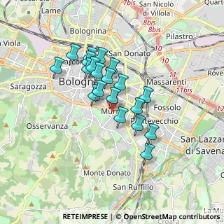 Mappa Via Giovan Battista Gandino, 40137 Bologna BO, Italia (1.4015)
