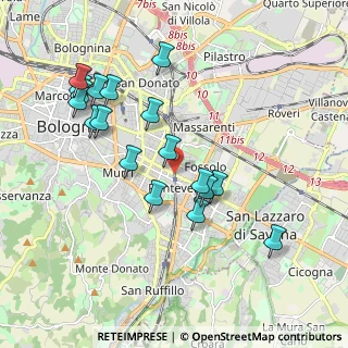 Mappa Via dei Maceri, 40139 Bologna BO, Italia (1.98611)