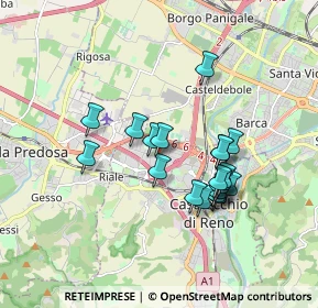 Mappa Via Portella Ginestra, 40033 Casalecchio di Reno BO, Italia (1.552)