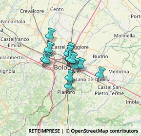 Mappa Via Filippo Schiassi, 40138 Bologna BO, Italia (7.36214)