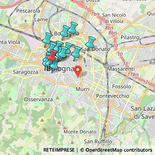 Mappa Via Fondazza, 40125 Bologna BO, Italia (1.70063)