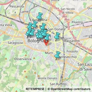Mappa Via Fondazza, 40125 Bologna BO, Italia (1.35063)