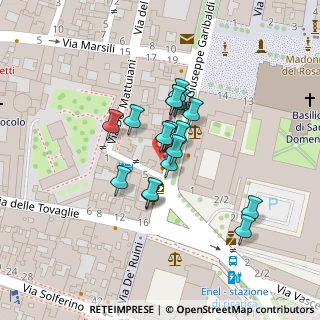 Mappa Via dè Mattuiani, 40124 Bologna BO, Italia (0.01111)