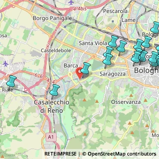 Mappa Via Antonio Graziadei, 40135 Bologna BO, Italia (3.13444)