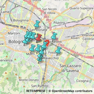 Mappa Spina, 40139 Bologna BO, Italia (1.43938)