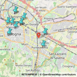 Mappa Spina, 40139 Bologna BO, Italia (2.82455)