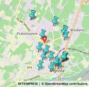 Mappa Via Falcone e Borsellino, 41058 Vignola MO, Italia (0.964)