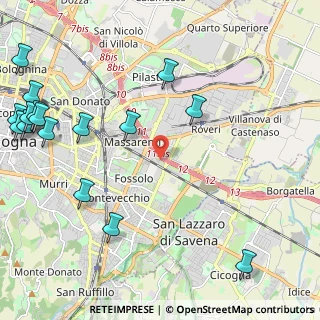 Mappa Via Giuseppe Rivani, 40138 Bologna BO, Italia (3.135)