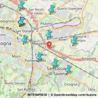 Mappa Via Giuseppe Rivani, 40138 Bologna BO, Italia (2.59545)