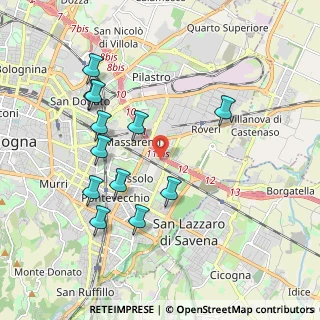 Mappa Via Giuseppe Rivani, 40138 Bologna BO, Italia (2.01083)