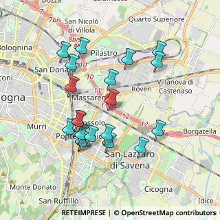 Mappa Via Giuseppe Rivani, 40138 Bologna BO, Italia (1.8535)