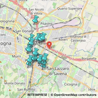 Mappa Via Giuseppe Rivani, 40138 Bologna BO, Italia (1.71684)