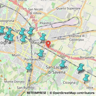 Mappa Via Giuseppe Rivani, 40138 Bologna BO, Italia (3.132)