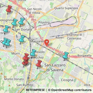 Mappa Via Giuseppe Rivani, 40138 Bologna BO, Italia (3.09692)