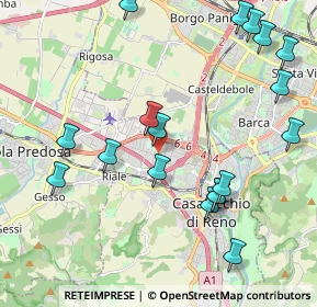 Mappa Via Caduti di Melissa, 40033 Casalecchio di Reno BO, Italia (2.42611)