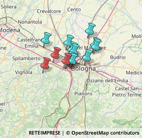 Mappa Asse Attrezzato Sud - Ovest, 40033 Casalecchio di Reno BO, Italia (7.61643)