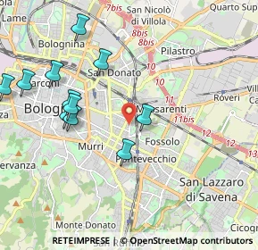 Mappa Via Azzurra, 40138 Bologna BO, Italia (2.2)