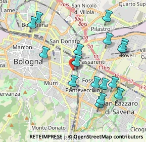 Mappa Via Azzurra, 40138 Bologna BO, Italia (2.125)