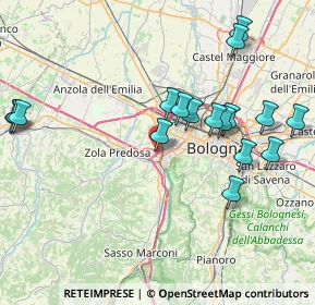 Mappa Tangenziale nord di Bologna, 40033 Casalecchio di Reno BO, Italia (8.80824)