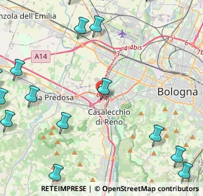 Mappa Tangenziale nord di Bologna, 40033 Casalecchio di Reno BO, Italia (6.88706)
