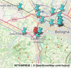 Mappa Tangenziale nord di Bologna, 40033 Casalecchio di Reno BO, Italia (4.03944)