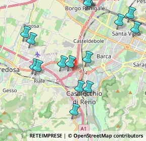 Mappa Tangenziale nord di Bologna, 40033 Casalecchio di Reno BO, Italia (2.32333)