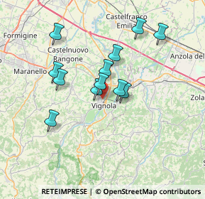Mappa 41058 Vignola MO, Italia (6.13917)