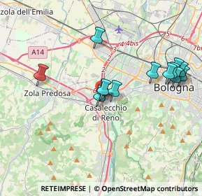 Mappa Via Isonzo, 40033 Casalecchio di Reno BO, Italia (3.77538)