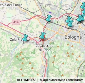 Mappa Via Isonzo, 40033 Casalecchio di Reno BO, Italia (6.04909)