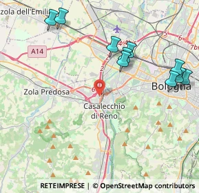 Mappa Via Isonzo, 40033 Casalecchio di Reno BO, Italia (5.67077)