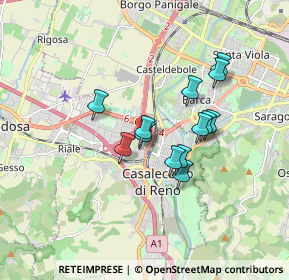 Mappa Via Isonzo, 40033 Casalecchio di Reno BO, Italia (1.38769)