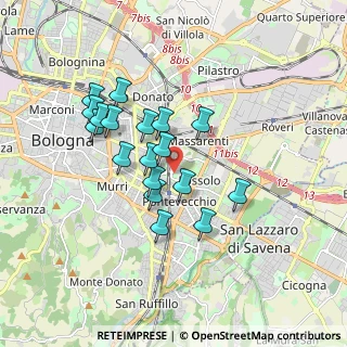 Mappa Via Vetulonia, 40139 Bologna BO, Italia (1.51833)