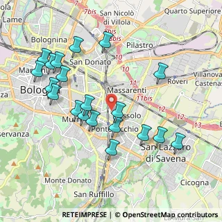 Mappa Via Vetulonia, 40139 Bologna BO, Italia (2.0895)