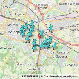 Mappa Fossolo, 40139 Bologna BO, Italia (1.387)