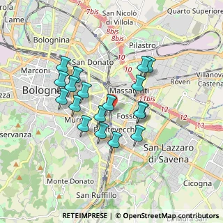 Mappa Fossolo, 40139 Bologna BO, Italia (1.52111)