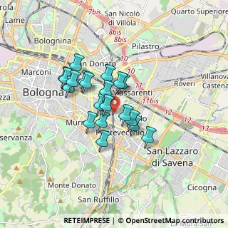 Mappa Fossolo, 40139 Bologna BO, Italia (1.2835)