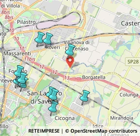 Mappa Via Villanova, 40138 Bologna BO, Italia (2.48333)