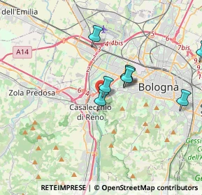 Mappa Via dei Macabraccia, 40033 Casalecchio di Reno BO, Italia (4.61364)