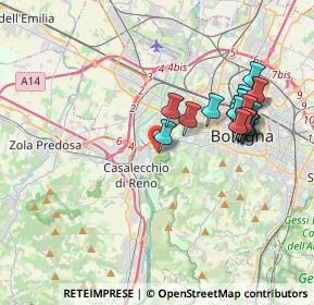 Mappa Via Tunisi, 40033 Casalecchio di Reno BO, Italia (3.7955)