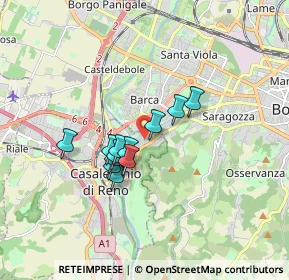 Mappa Via Tunisi, 40033 Casalecchio di Reno BO, Italia (1.2425)