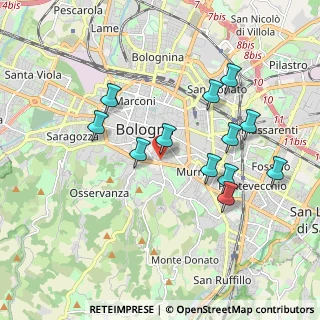 Mappa Via dell'Oro, 40124 Bologna BO, Italia (1.82917)
