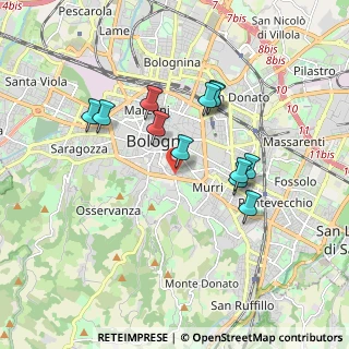 Mappa Via dell'Oro, 40124 Bologna BO, Italia (1.60167)