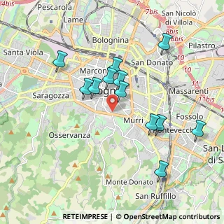 Mappa Via dell'Oro, 40124 Bologna BO, Italia (1.78667)