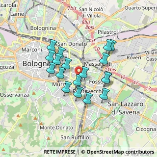 Mappa Via Vincenzo Vela, 40138 Bologna BO, Italia (1.45333)