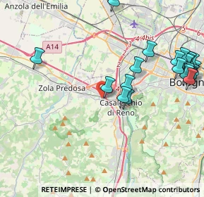 Mappa Via Sabotino, 40033 Casalecchio di Reno BO, Italia (5.1345)