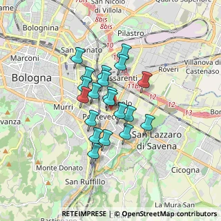 Mappa Via delle Fosse Ardeatine, 40139 Bologna BO, Italia (1.2485)