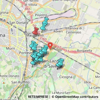 Mappa Via Malvezza, 40139 Bologna BO, Italia (1.61421)